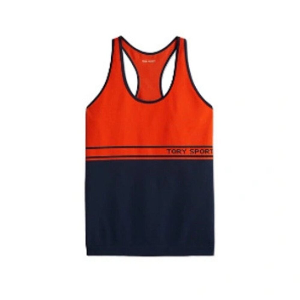 Tory Sport Two-Tone Seamless Racerback Tank Top Size XS 23266